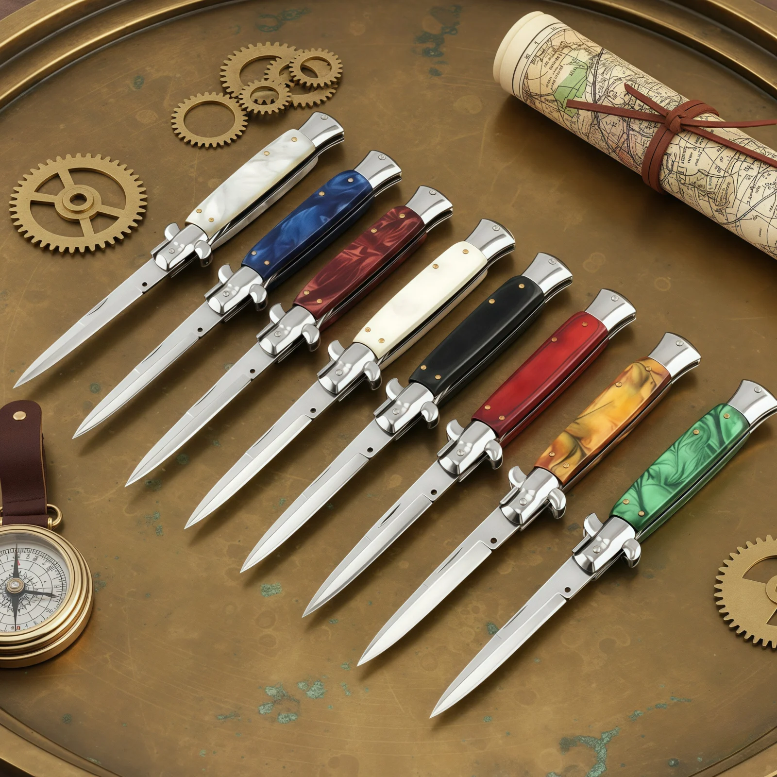 Italian Stiletto Switchblade With Resin Handle Main Page